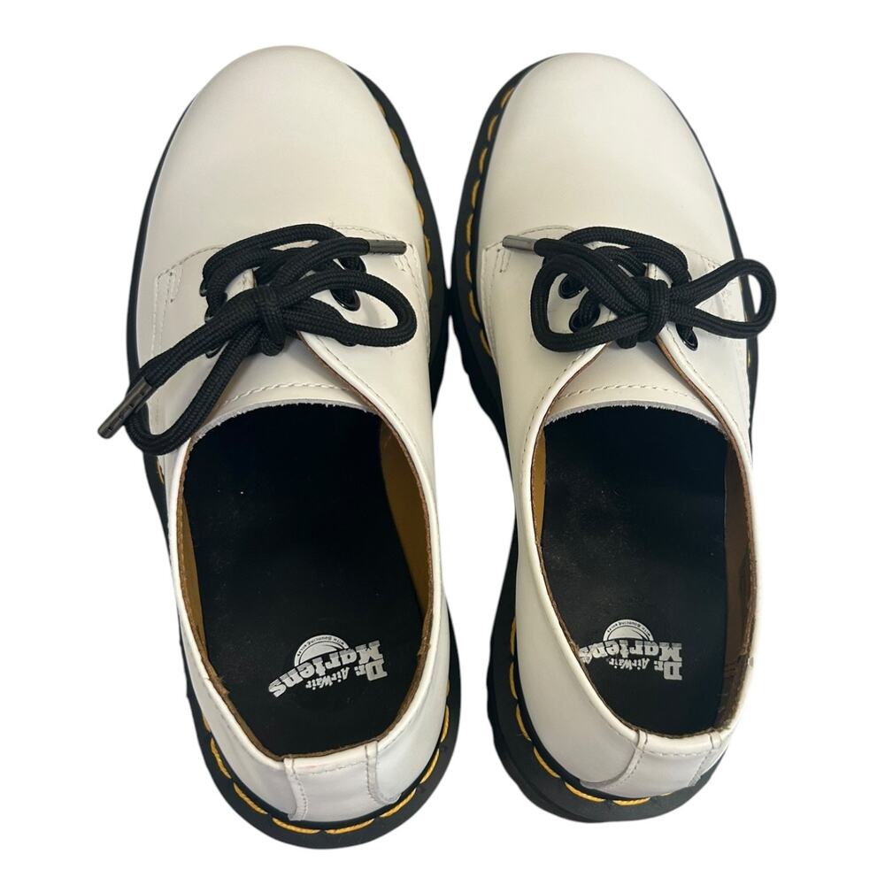 Dr. Martens Womens 1461 Quad Platform Oxford, Smooth Leather Shoes White SZ 8 US - Picture 7 of 14